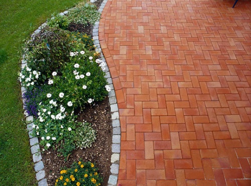 Клинкерная брусчатка CRH Radeberg orange, blau-bunt geflammt